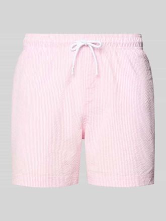 Jack & Jones Badehose aus Seersucker mit elastischem Bund Modell MAUI OCEAN in Rosa, Gr&ouml;&szlig;e XXL