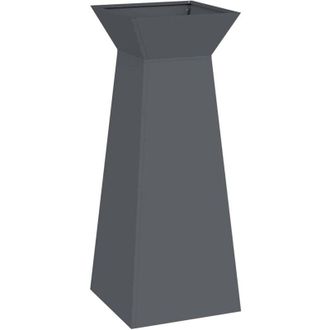 vidaXL Maceta Pilar Antracita 40 X 40 X 100 Cm Acero Vidaxl