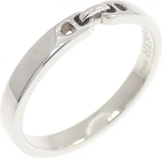 Herm&egrave;s Platinum 950 Band Ring (Pre-Owned)