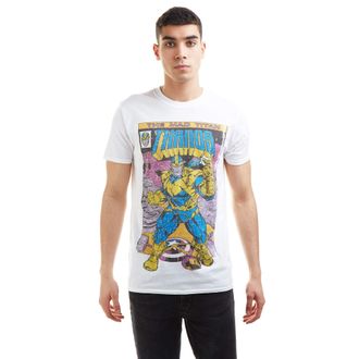 Marvel Herren T-Shirt Thanos Snap – Weiß, Gr. S, 100% Baumwolle, Offizielles Merch