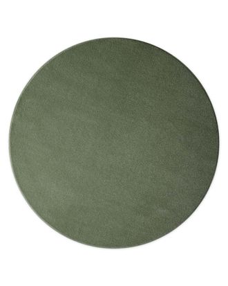 Esprit Alfombra redonda terciopelo corto verde oscuro 200 rd