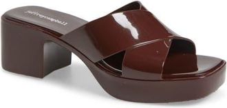 Jeffrey Campbell Bubblegum Platform Sandal in Chocolate Shiny at Nordstrom, Size 10