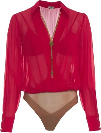 Elisabetta Franchi Mujer, Camisetas, Rojo, Talla: M