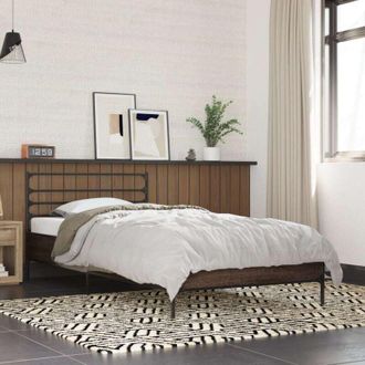 vidaXL Bed Frame without Mattress Brown Oak 90x200 cm Vidaxl