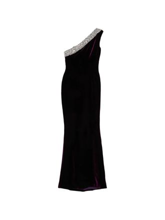 Saiid Kobeisy Crystal Embellished One-Shoulder Dress