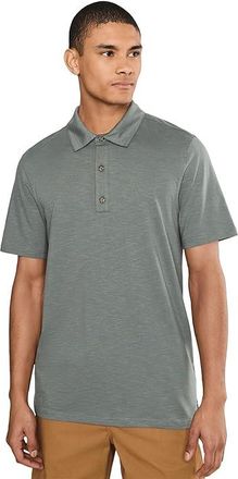 Toad&Co Tempo Short Sleeve Polo Mens Clothing Slate : LG, Cotton/Spandex/Tencel