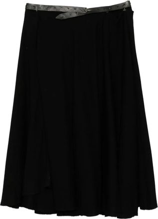 Ma+ Gonna svasata con frange - Nero