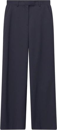 Tiger Of Sweden Wide Broeken - Dames - Wijde Broeken - Blauw - M - Wol - Broeken