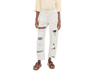 Free People Moxie Low Slung Pull-On Barrel Womens Clothing Sea Mist : 29 29, Cotton/Denim