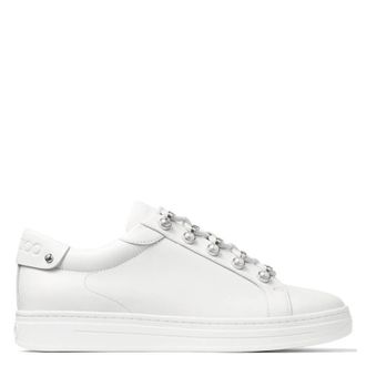 Jimmy Choo London Antibes Pearl-Embellished Sneakers, Brand Size 35.5 ( US Size 5.5 )