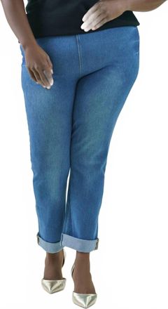 Lyssé Boyfriend Denim Jeans - Plus In Mid Wash