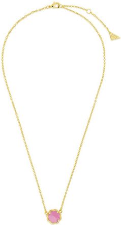 Sterling Forever 14K Plated Rose Petal Pendant Necklace