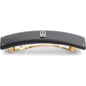 Alexandre de Paris Logo Barrette in Black at Nordstrom