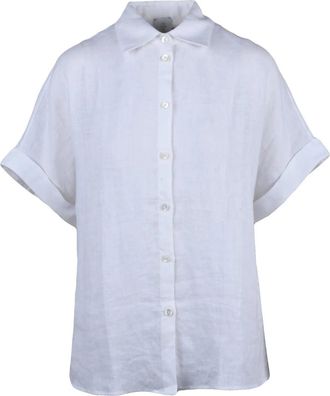 Eleventy White Women Linen Shirt