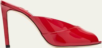Jimmy Choo London Brigitte 100mm Patent Leather Mule Pumps