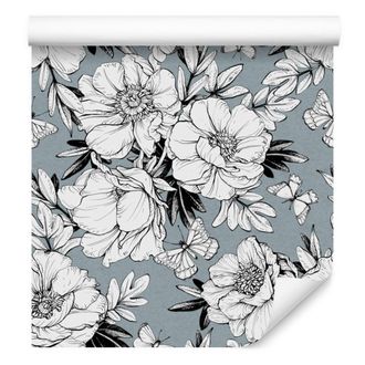 OEM Elegante Carta Da Parati Con Peonie Per Soggiorno E Camera Da Letto, 50x1000 Cm
