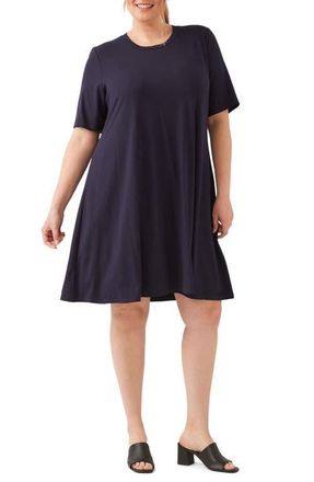 Karen Kane A-Line Jersey Minidress in Navy at Nordstrom, Size 3X