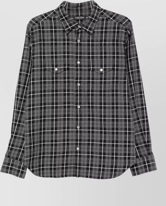 Tom Ford checked cotton long-sleeve shirt