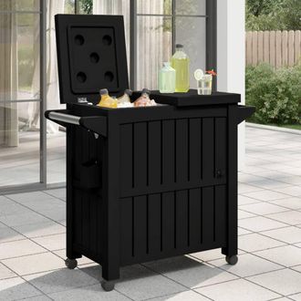 vidaXL Vidaxl - Carrito De Servicio 3 En 1 Polipropileno Negro