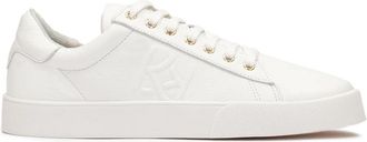 Kazar Witte minimalistische leren sneakers - Dames - Sneakers - Wit - 37 EU - Leer - Schoenen