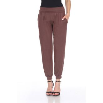 White Mark Womens Harem Pants In Brown