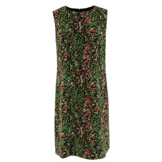 Missoni M Missoni Green Printed Sleeveless Shift Dress Size XS