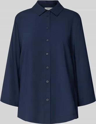 Christian Berg Regular Fit Bluse aus Viskose mit 3/4-Arm in Dunkelblau, Größe 36