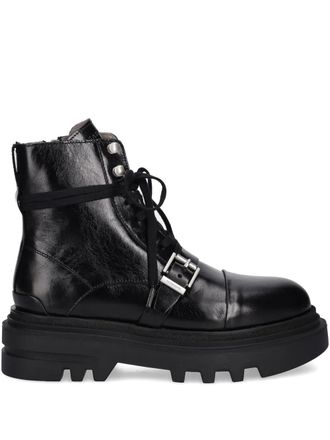 AllSaints 55 mm Astrid veterlaarzen met gesp - Zwart