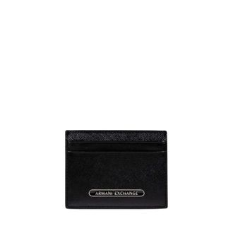 A|X Armani Exchange Milano Credit Card Holder, Black, One Size