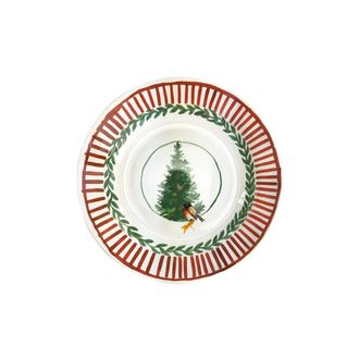Arcucci Set of 6 fruit salad bowls nm 13 Christmas red