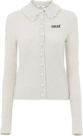Chlo&eacute; Cardigan con logo - Grigio