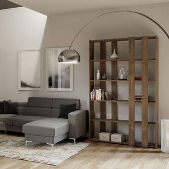 Itamoby Itamoby - Libreria in legno Bianco frassino 120x204h cm con 8 fasce - kato e small