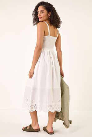 Roman Crochet Strappy Midi Dress