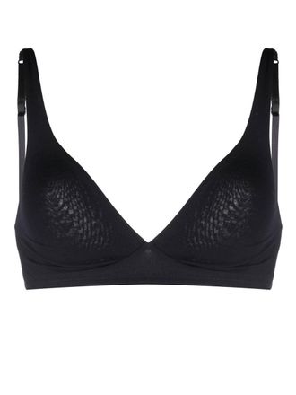 Hanro semi-sheer triangle bra - Black