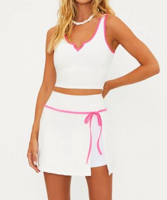 Beach Riot Josie Notch Neck Crop Tank In Strawberry Cream
