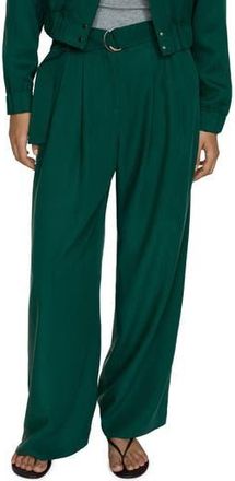 Mango Belted Pants in Green at Nordstrom Rack, Size 2