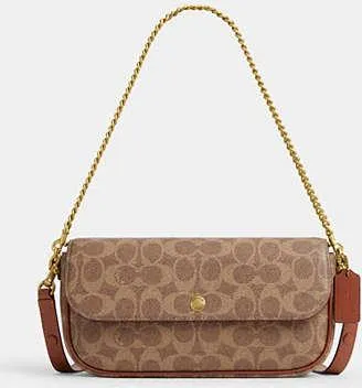 Coach Brook Flap Chain Bag In Signature Canvas