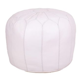 Wanderlust Deco Wanderlust Deco - Puff De Piel Blanco 48x48x38