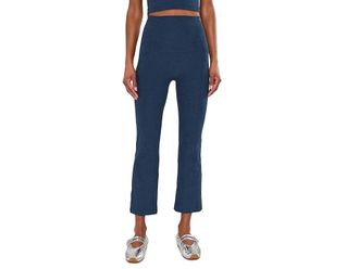 Beyond Yoga Spacedye Pintuck Kick Flare High Waisted Pants Womens Clothing Nocturnal Navy : LG (US Womens 10-12), Elastane/Polyester