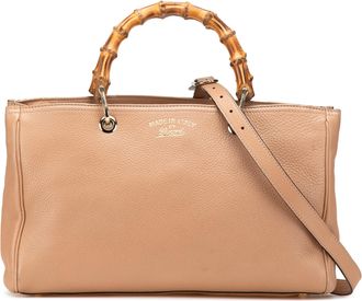 Gucci Pre-owned Womens Bamboo Shopper Tote Handle - Tan Leather - One Size