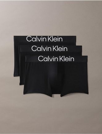 Calvin Klein Mens Ultra Soft Lyocell 3-Pack Trunk - Black - XL