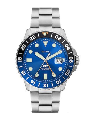 Fossil Mens Blue Gmt Watch