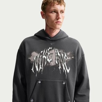 Nike Mens Solo Fleece Pullover Hoodie in Grey | IZ3202-060