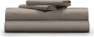 Pillow Guy Classic Cool & Crisp 100% Cotton Percale 4-Piece Sheet Set in Sandy Taupe at Nordstrom Rack, Size Full