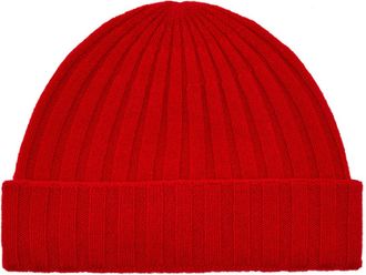 Toteme Ribbed Cashmere Beanie - Red - One Size