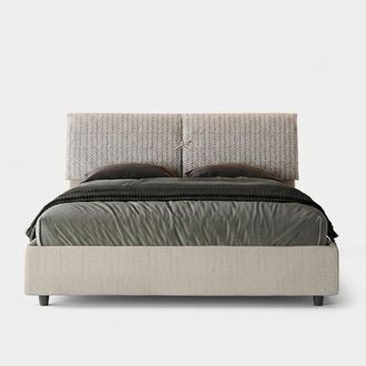 Itamoby Cama Doble En Tejido Container 160x190 Mados Giada Aragona - Blanco