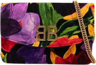 Balenciaga Pre-owned Velvet Wallet on Chain - Dames - Vintage Schoudertas - Veelkleurig - ONE Size - Vintage