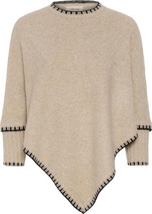 Cream Cape in Maglia - - Jackets - Donna - Beige - ONE SIZE