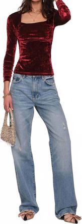 Heartloom Bedford Long Sleeve Top In Merlot