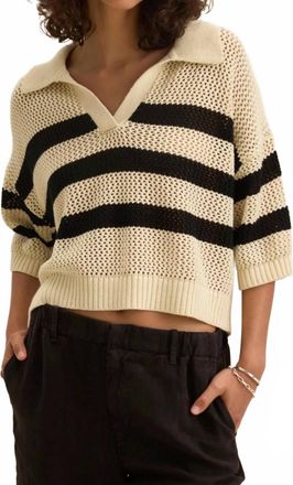 Velvet York Sweater In Cream/black